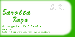 sarolta kazo business card
