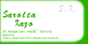 sarolta kazo business card